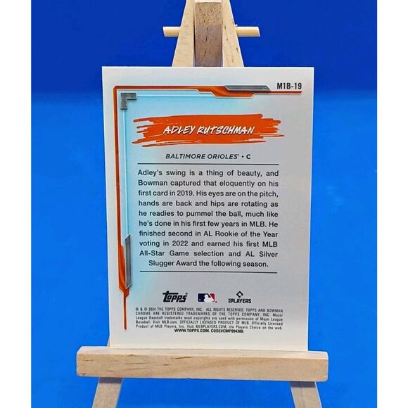 2024 Bowman Chrome - My 1st Bowman Adley Rutschman #M1B-19 Mojo Refractor - Picture 5 of 6